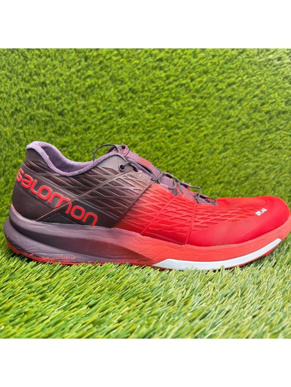 Salomon S/Lab Ultra Mens Size 8.5 Red Athletic Trail Running Shoes Sneakers